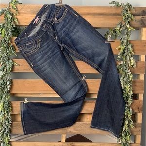 REROCK FOR EXPRESS BARELY BOOT JEANS